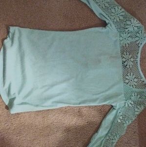 New 3/4 Lace Sleeve Top with lace